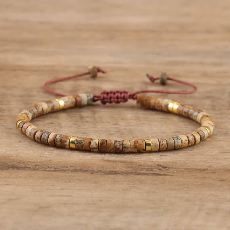 Braided Natural Stone Bracelet Adjustable