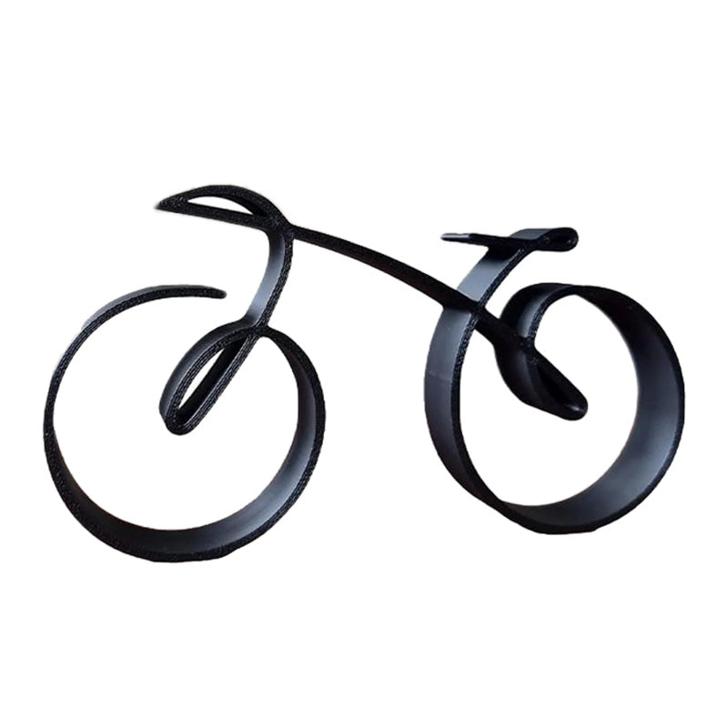 Minimalist Metal Bicycle Sculpture Decor