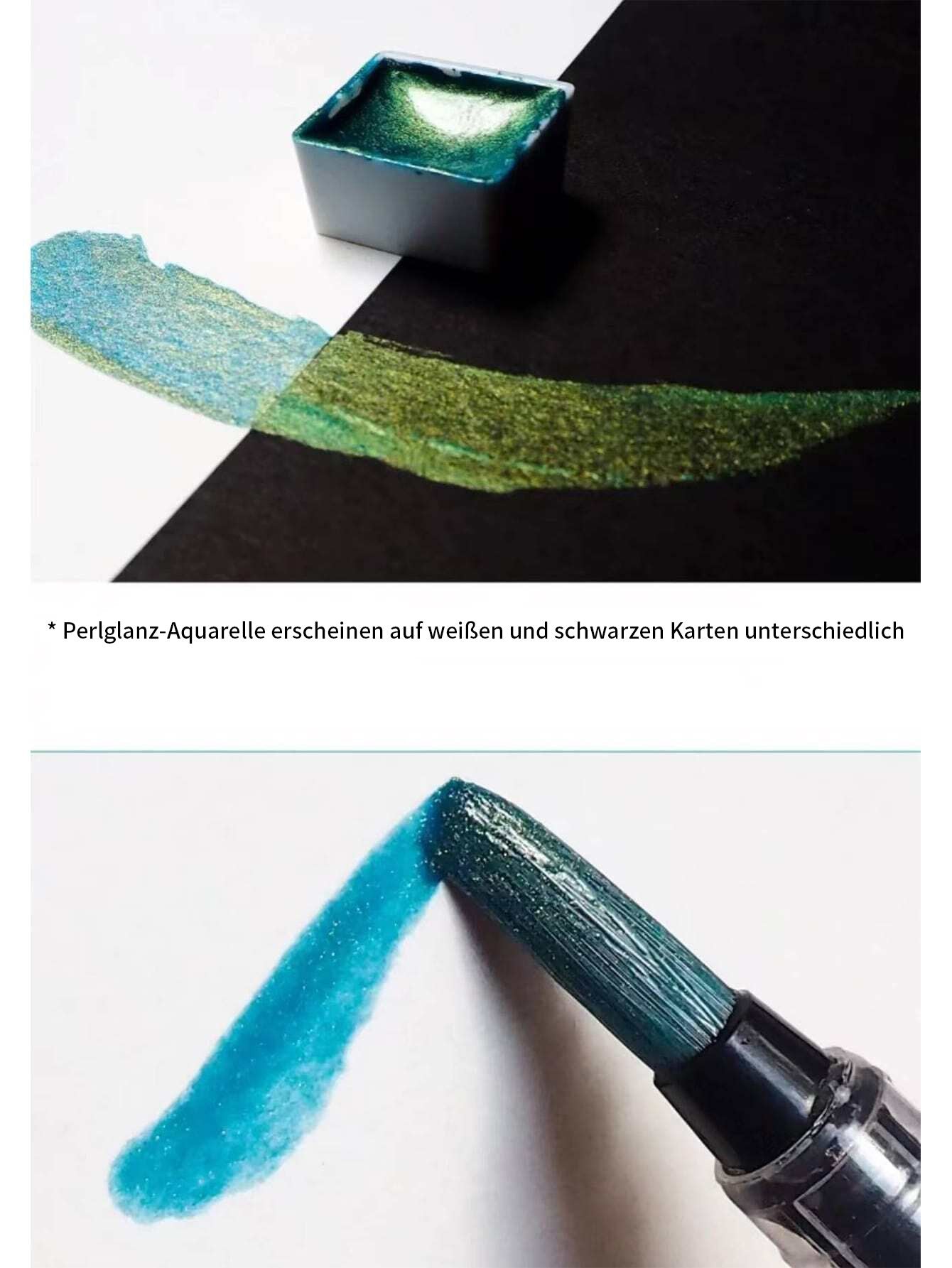 20 Color Watercolor Paint Set With Shimmer Pigments