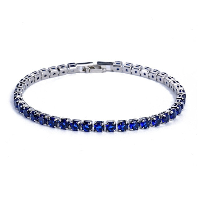 Luxe Tennis Chain Bracelet | Zirconia Link Bracelet (Unisex)