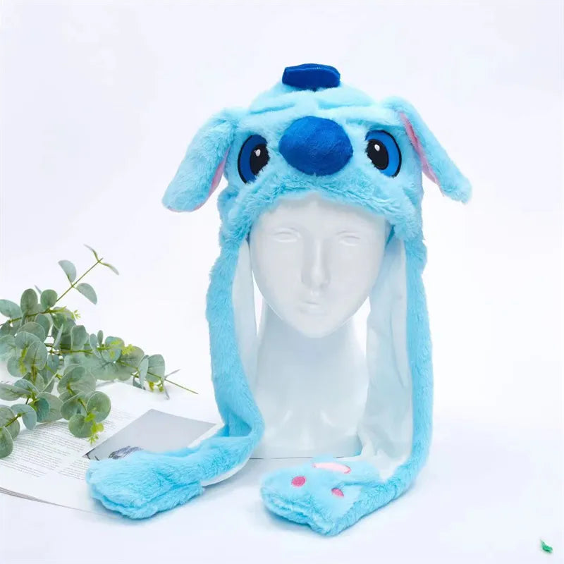 Plush Bunny Ear Hat with Moving Ears – Interactive Winter Hat