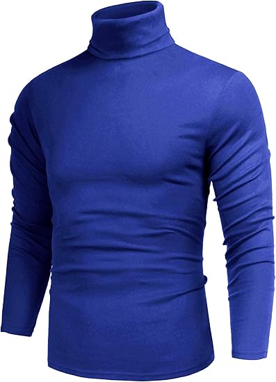 Men’s Slim Fit Turtleneck Knit Sweater – Lightweight Long Sleeve Pullover