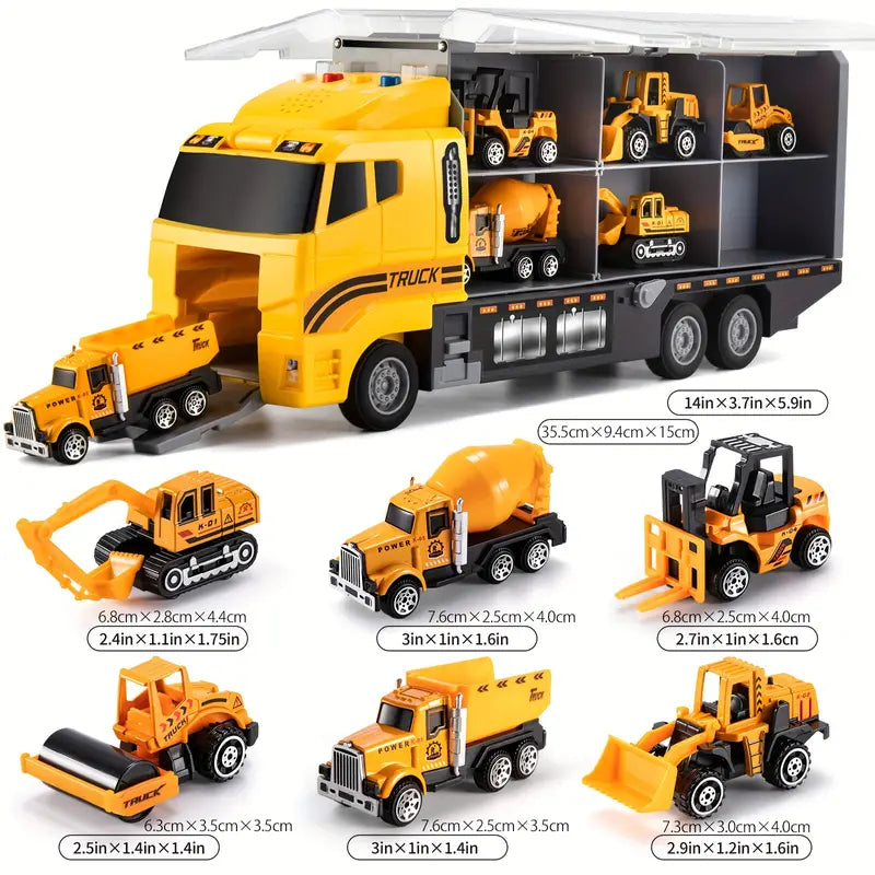 Construction Vehicle Toy Playset for Kids