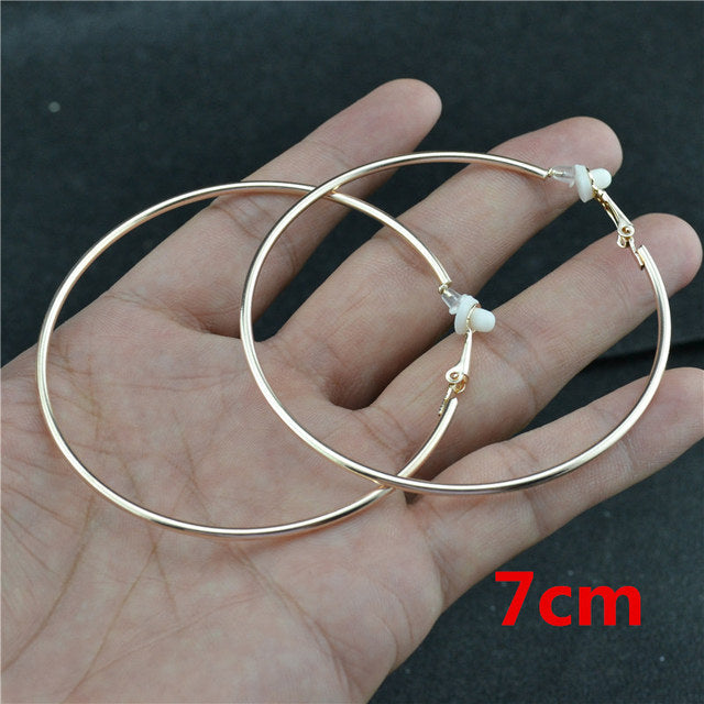 Round Clip-On Earrings – Stainless Steel No Piercing Ear Clips