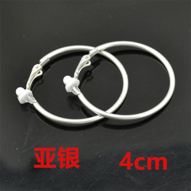 Round Clip-On Earrings – Stainless Steel No Piercing Ear Clips