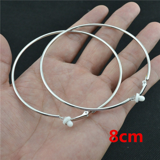 Round Clip-On Earrings – Stainless Steel No Piercing Ear Clips