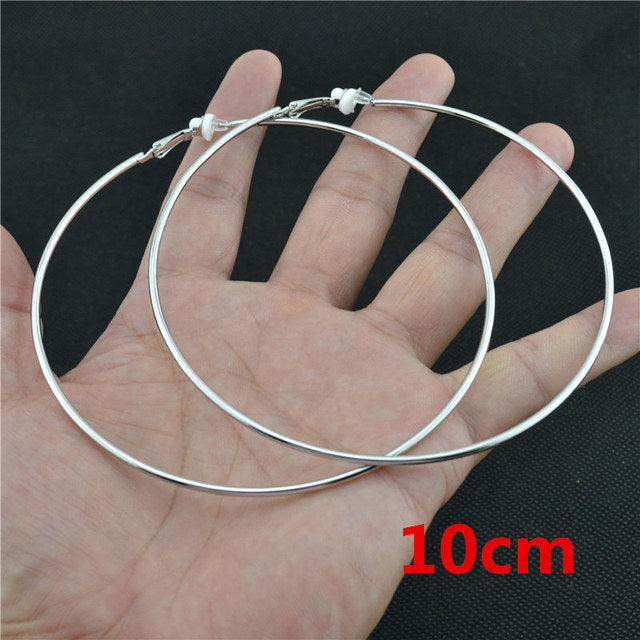 Round Clip-On Earrings – Stainless Steel No Piercing Ear Clips