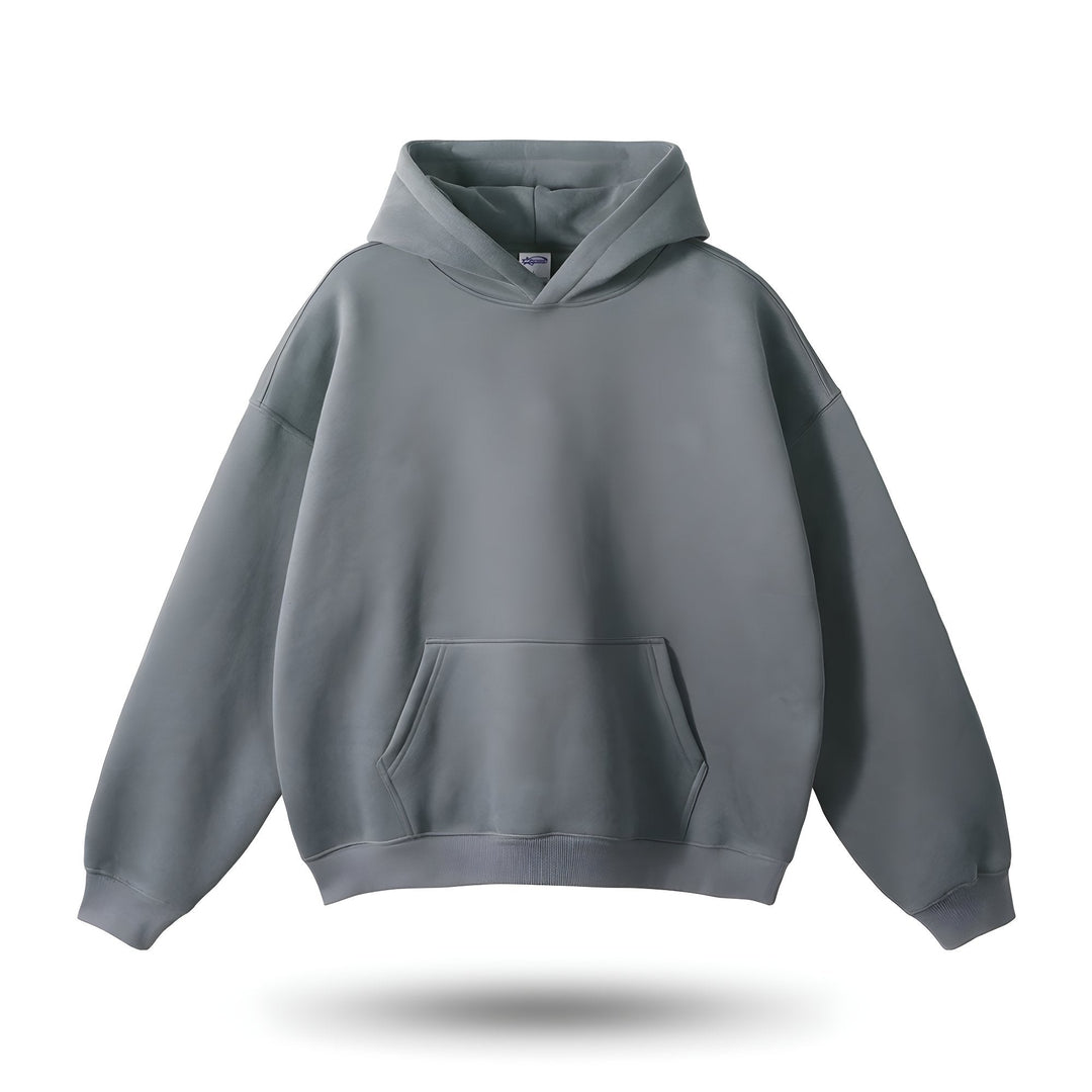 Weicher Baumwoll-Hoodie, locker geschnittener Pullover-Sweatshirt
