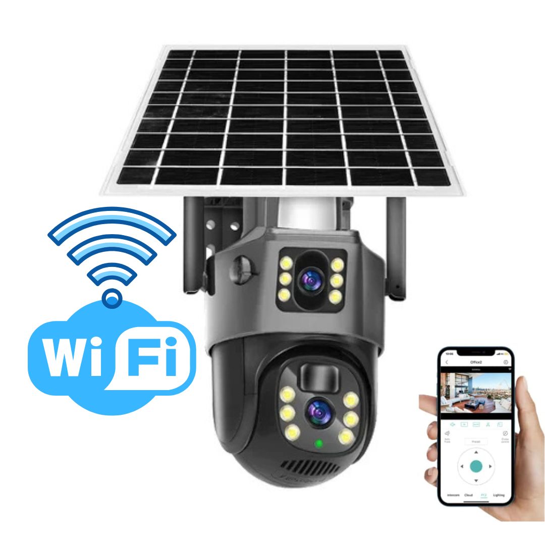 DualGuard™ 4K Wireless Solar Security Camera with Dual Lens
