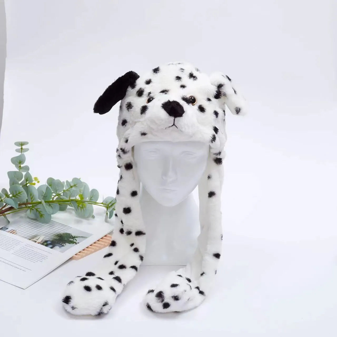 Plush Bunny Ear Hat with Moving Ears – Interactive Winter Hat