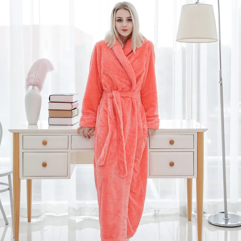 Evi Cozy Fleece Bathrobe – Warm & Ultra-Soft Comfort Robe