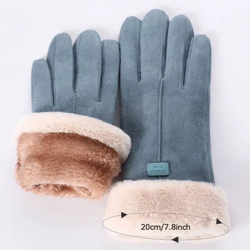 Women’s Winter Touchscreen Gloves – Soft Suede Style Warm Gloves