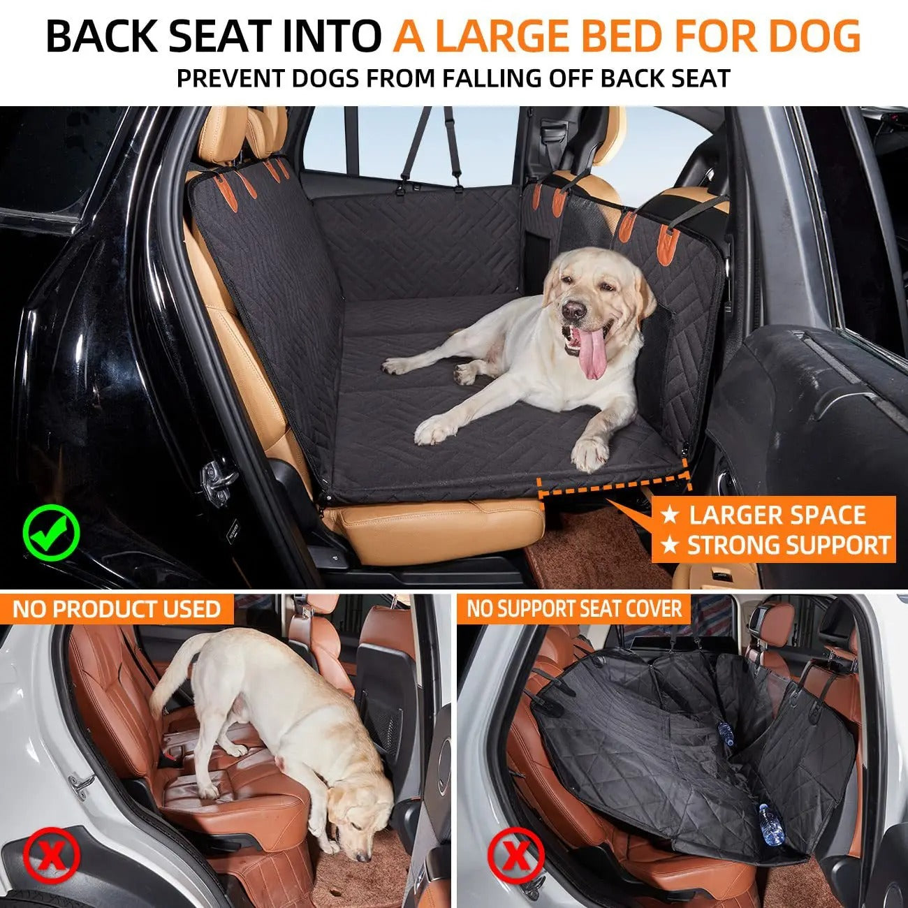 PawExtend Pro – Hard Bottom Car Seat Extender for Dogs with Waterproof Protection