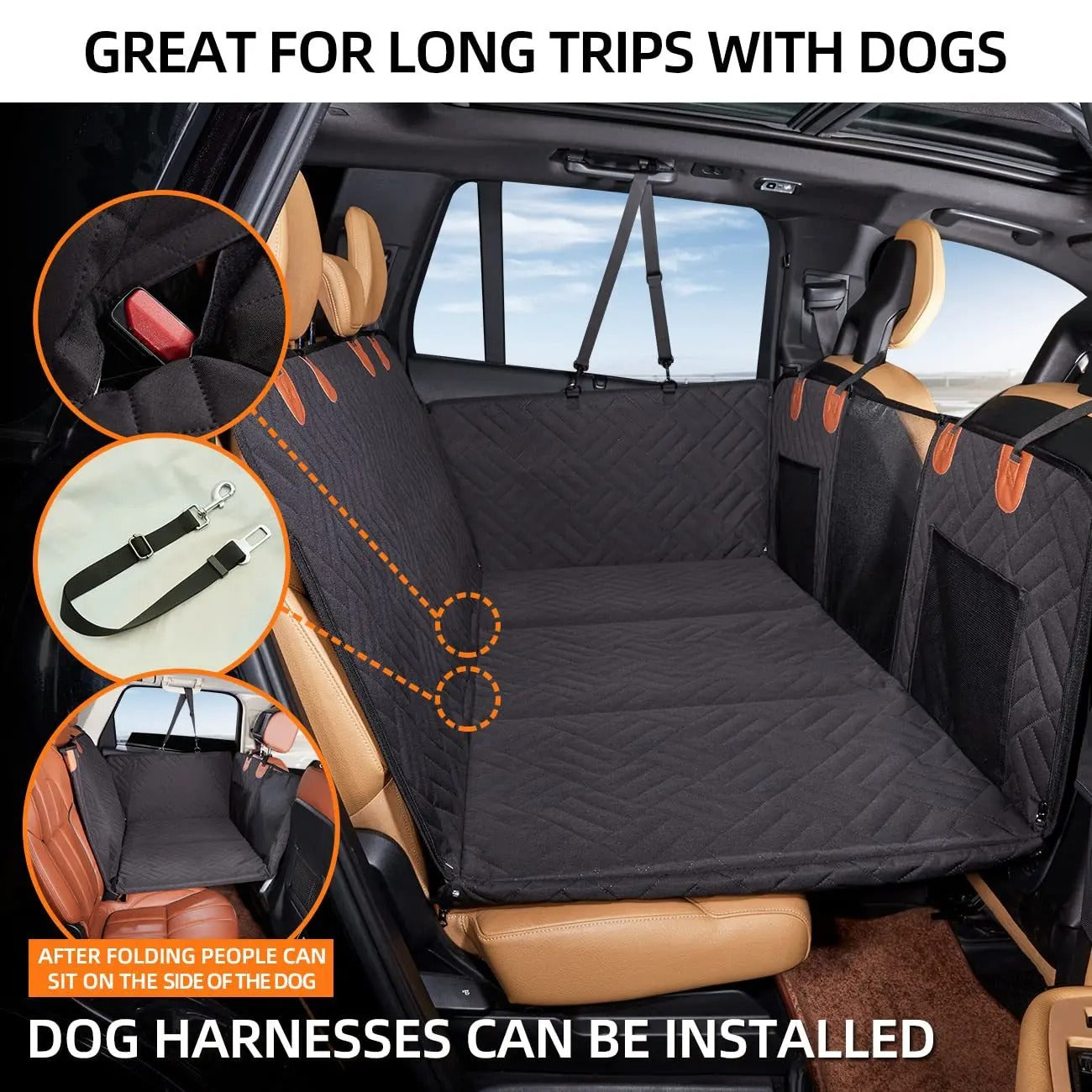 PawExtend Pro – Hard Bottom Car Seat Extender for Dogs with Waterproof Protection