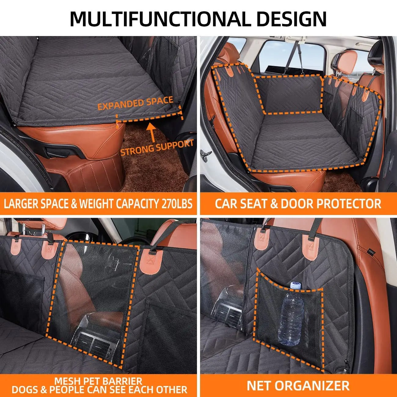 PawExtend Pro – Hard Bottom Car Seat Extender for Dogs with Waterproof Protection
