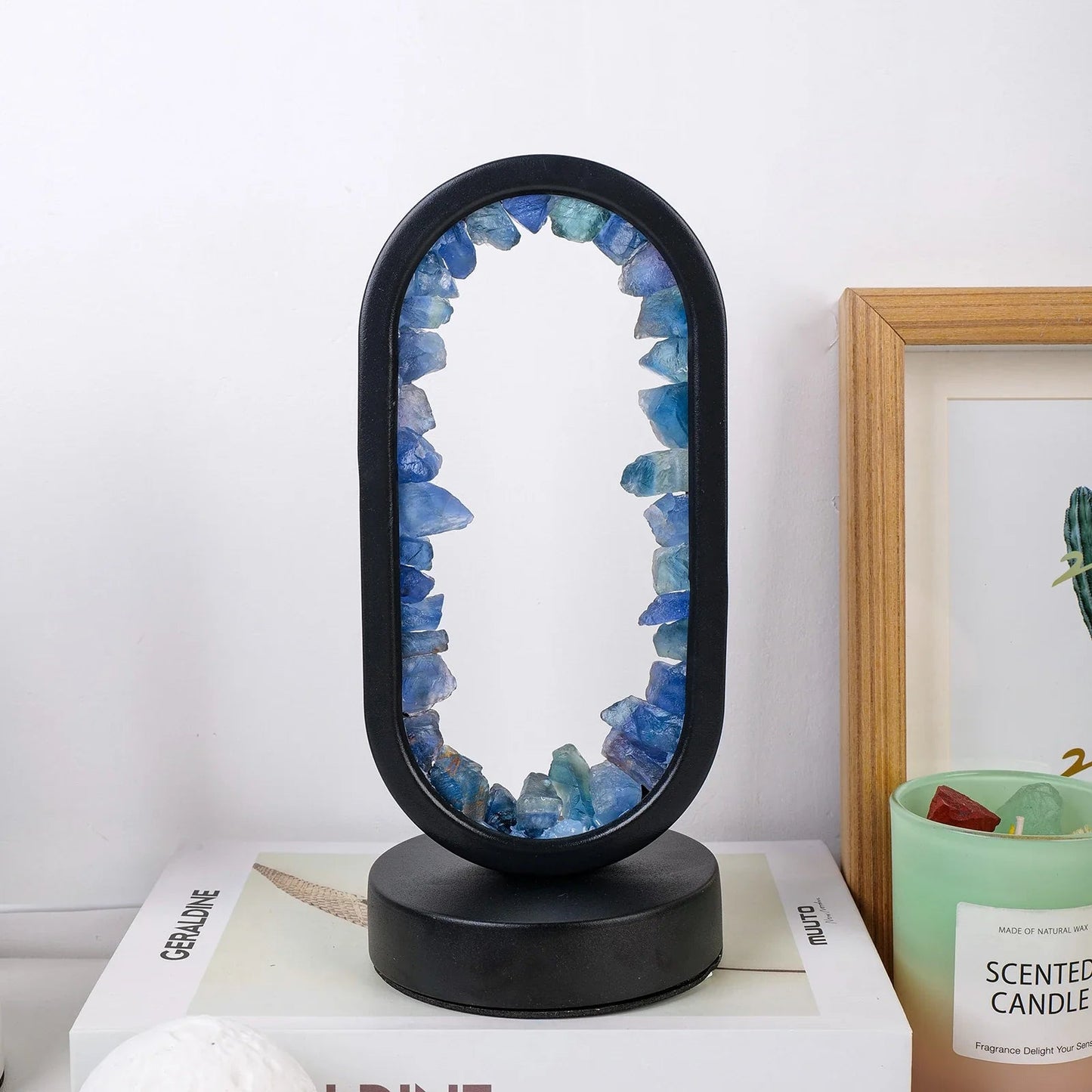 Natural Amethyst Crystal Ambient Table Lamp