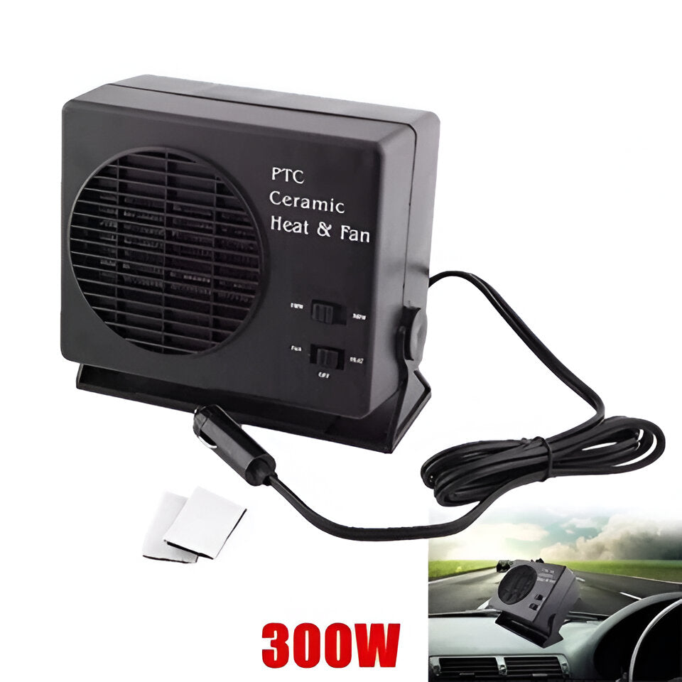 HeatDrive™ 12V Ceramic Car Fan Heater (150W / 300W)