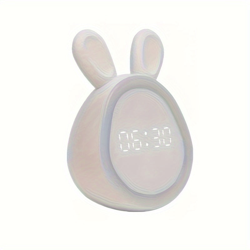 Rabbit Alarm Clock with Night Light USB Rechargeable