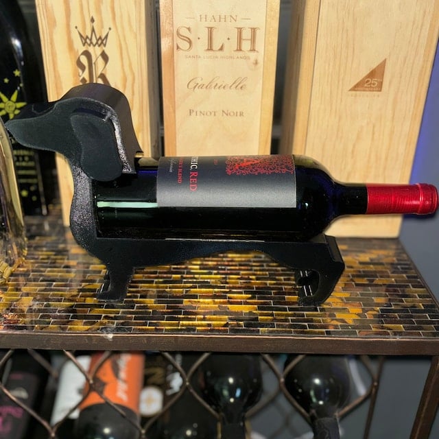 Dachshund Wine Bottle Holder Decorative Table Display Stand