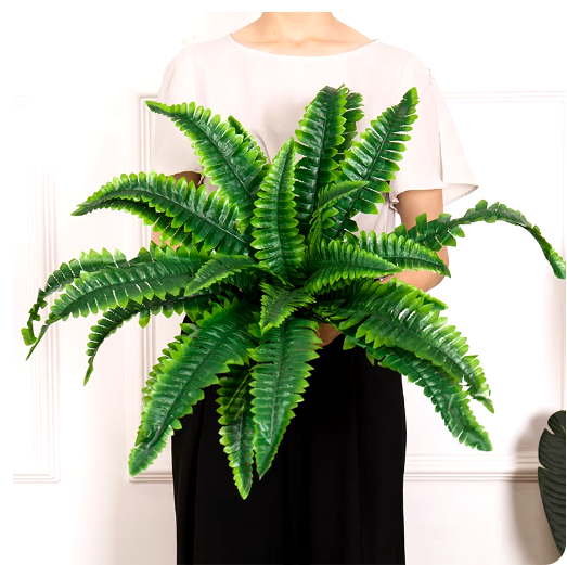 UV-Resistant Artificial Boston Fern Plant – Indoor & Outdoor Decorative Greenery