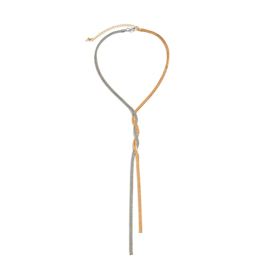 Elegant Long Snake Chain Necklace