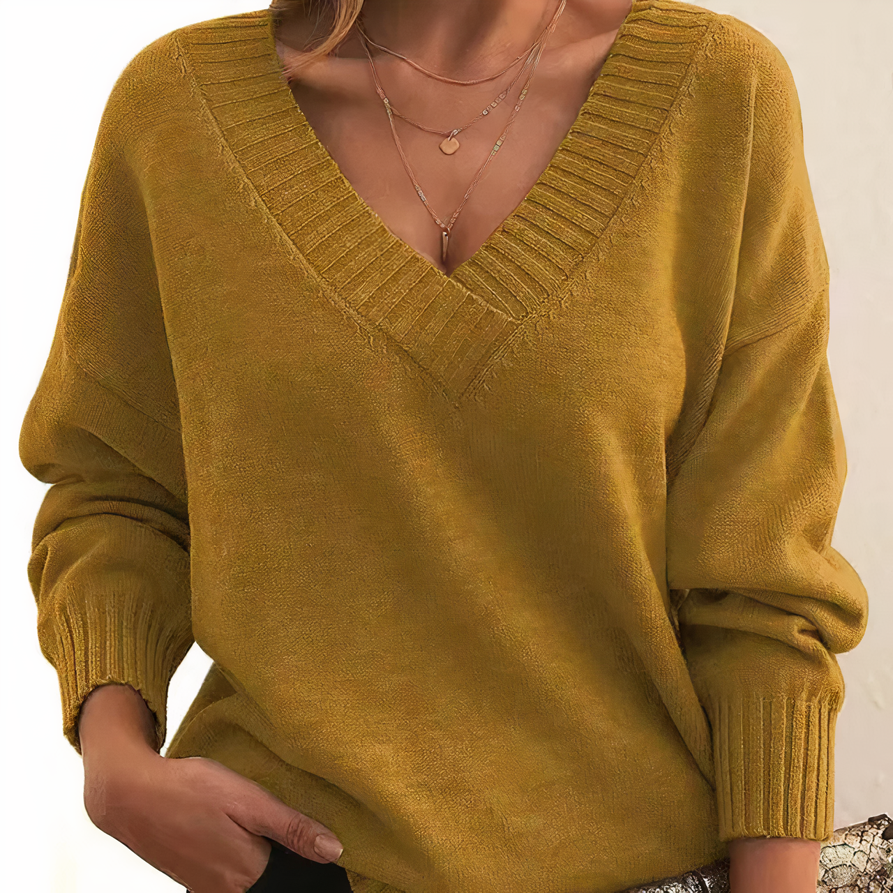 Isabella | Luxury Cashmere V-Neck Sweater for Women