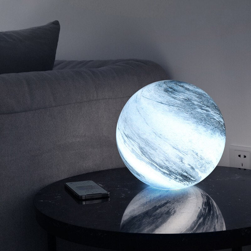 Glass Moon Lamp with Remote – 16 Color LED Ambient Light