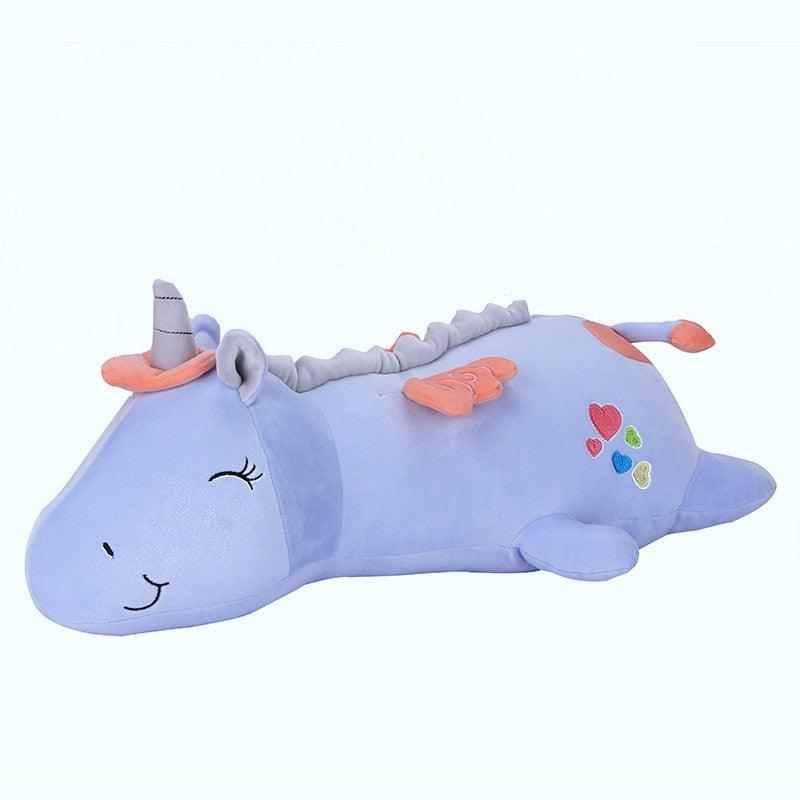 GlowHug Rainbow Unicorn Plush with Gentle Night Light