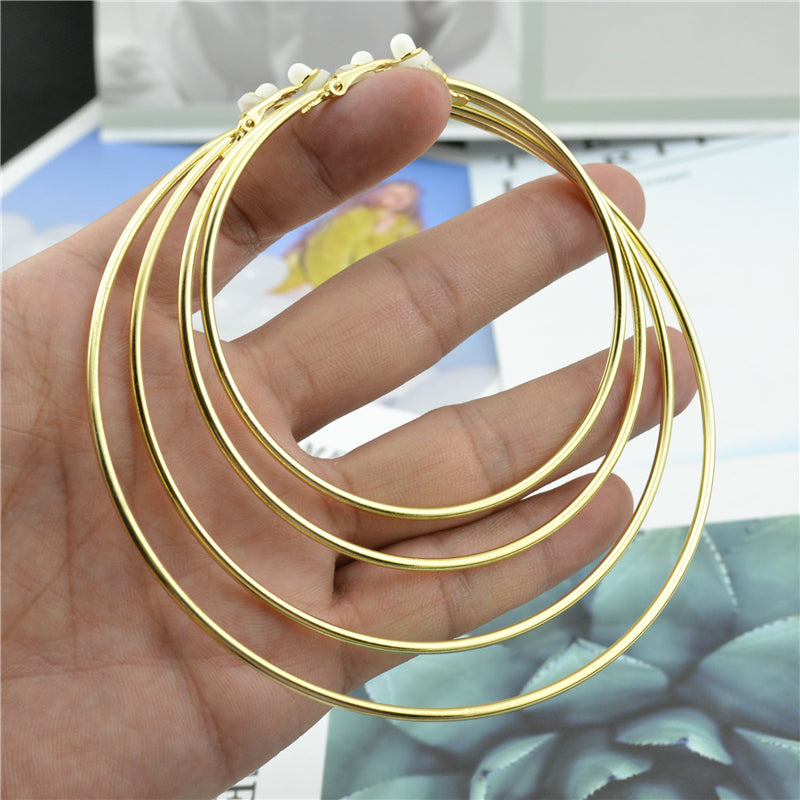 Round Clip-On Earrings – Stainless Steel No Piercing Ear Clips