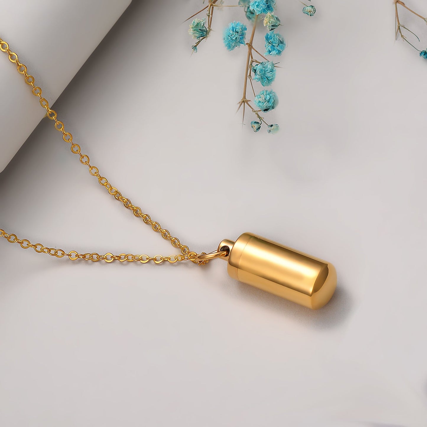 Memorial Ash Pendant Necklace Stainless Steel