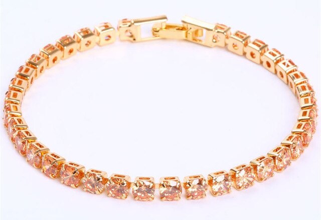 Luxe Tennis Chain Bracelet | Zirconia Link Bracelet (Unisex)