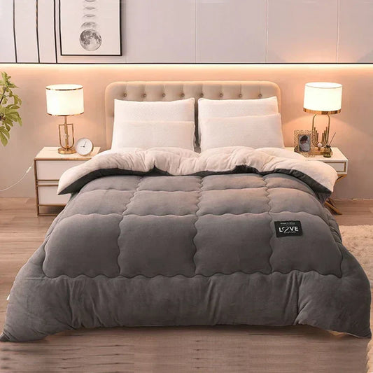 Double Flannel Fleece Winter Blanket Thick Warm Bed Blanket