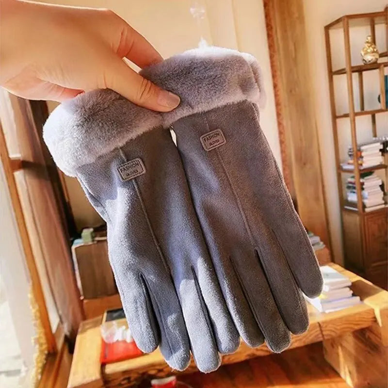 Women’s Winter Touchscreen Gloves – Soft Suede Style Warm Gloves