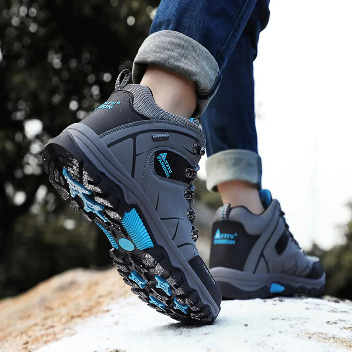 Men’s Waterproof Winter Boots – Ergonomic Sole Outdoor Boots