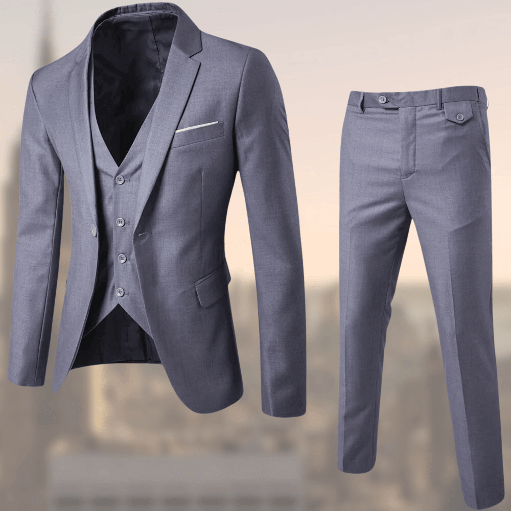 Finn Men’s Three-Piece Suit with Vest