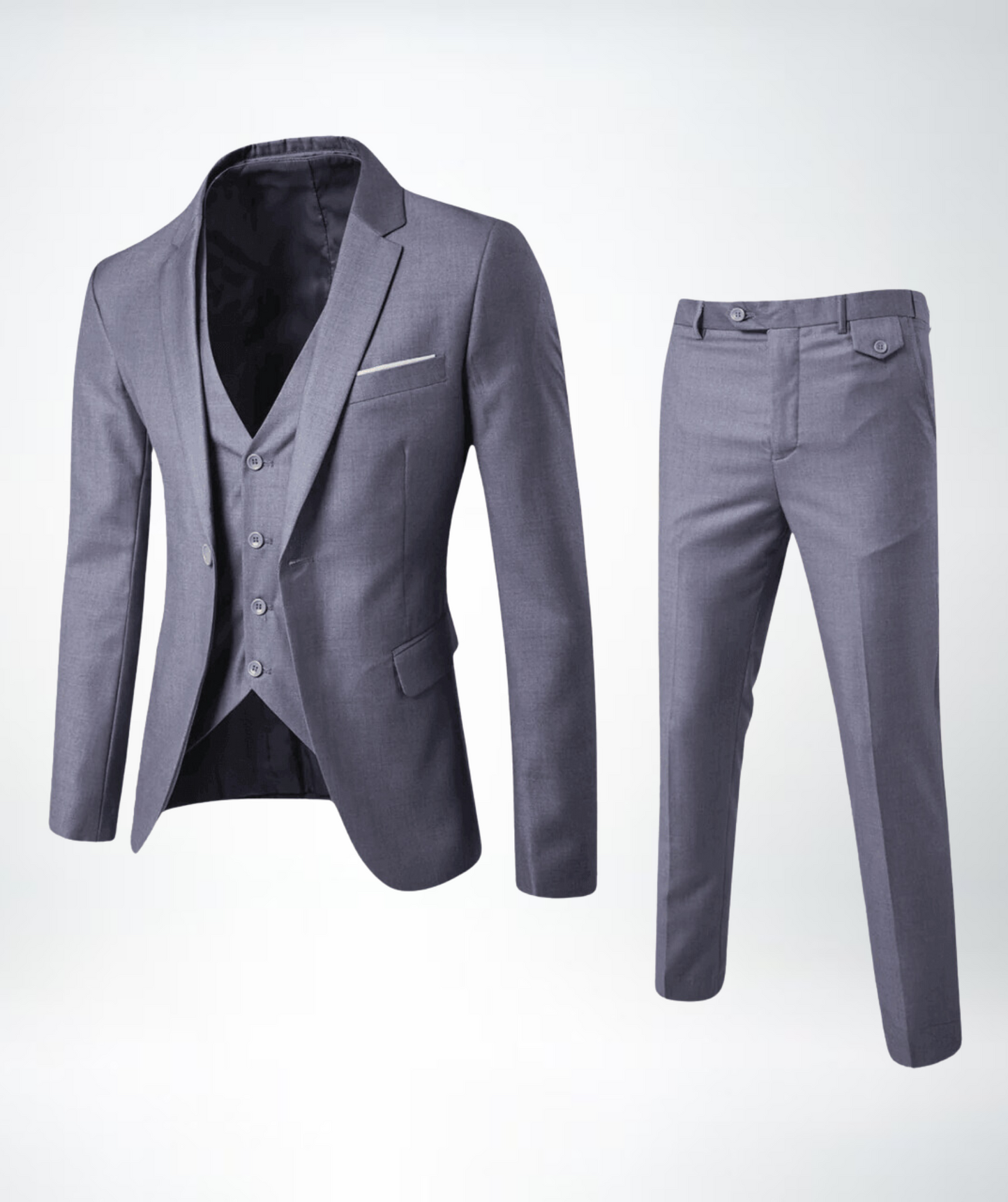 Finn Men’s Three-Piece Suit with Vest