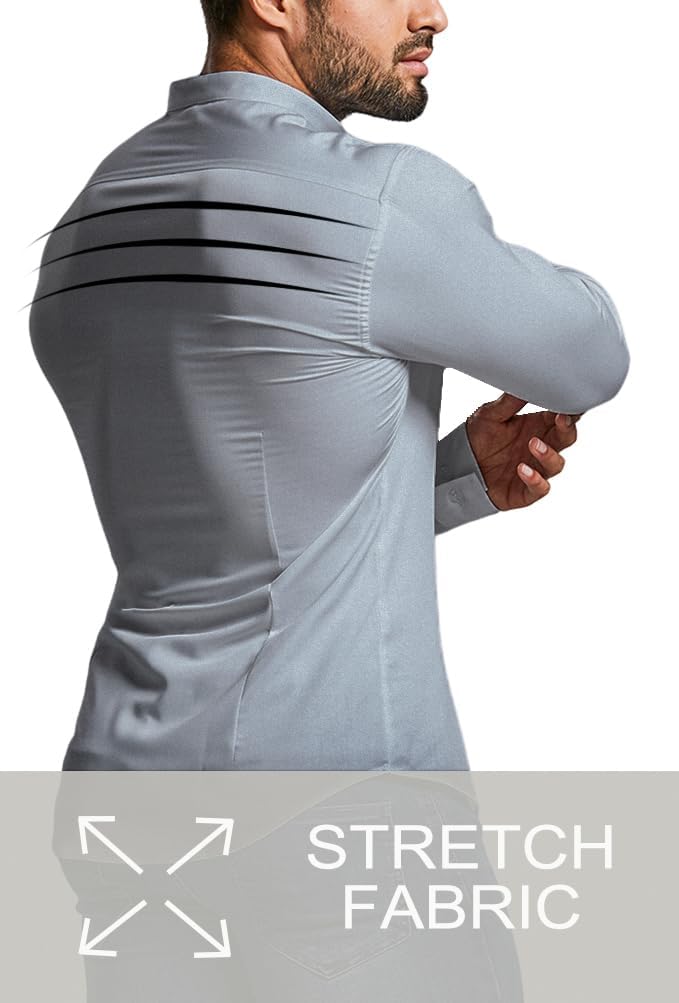 David Slim-Fit Wrinkle-Free Stretch Shirt for Men