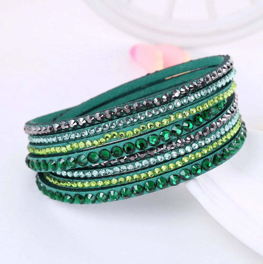 LumiWrap™ Multi-Layer Rhinestone Wrap Bracelet