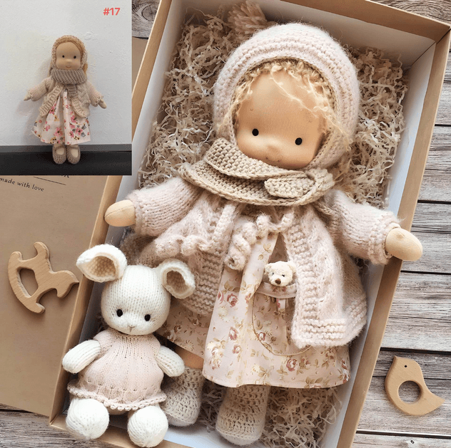 Poppi - Handmade Winter Waldorf Cuddle Doll