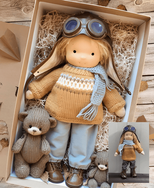 Poppi - Handmade Winter Waldorf Cuddle Doll