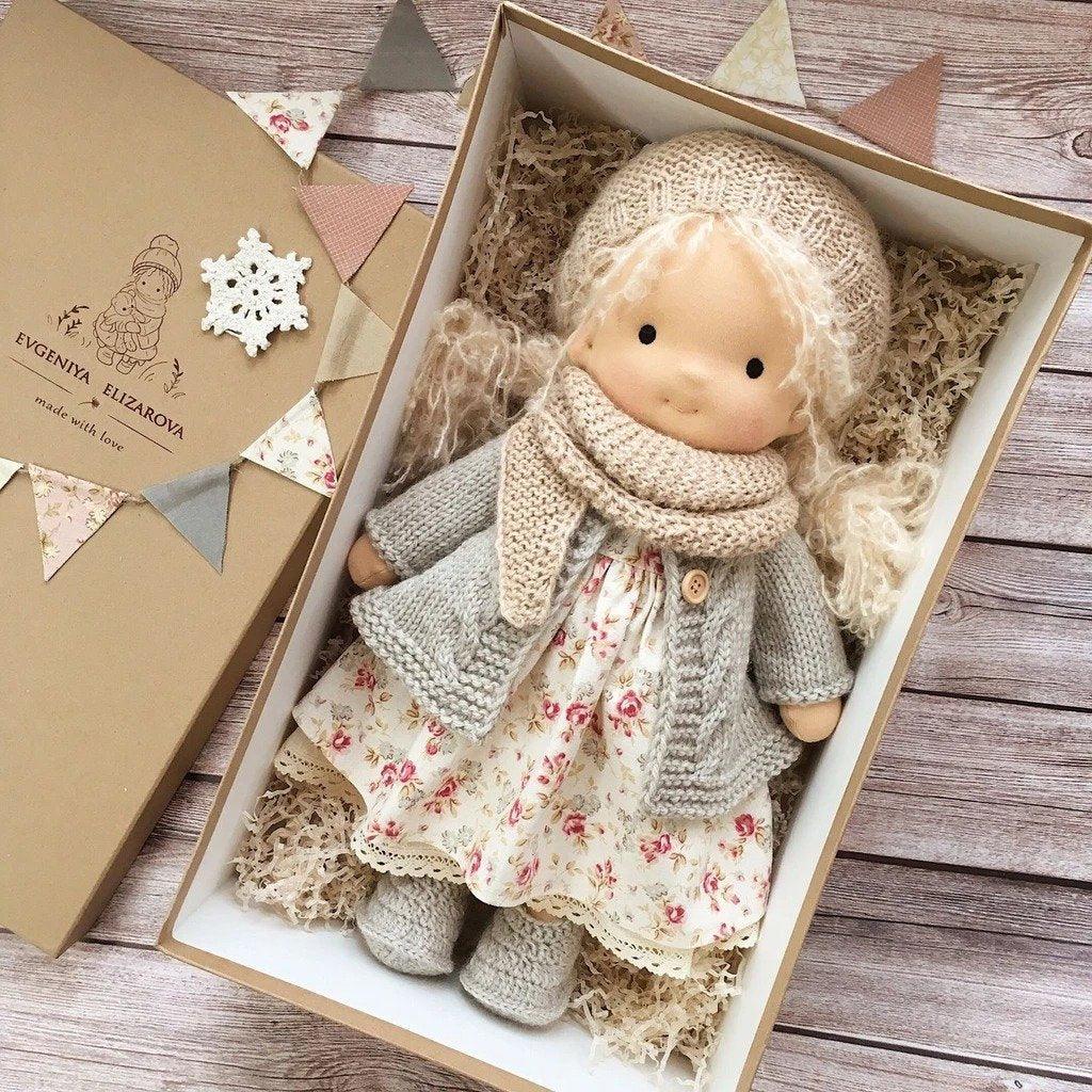 Poppi - Handmade Winter Waldorf Cuddle Doll