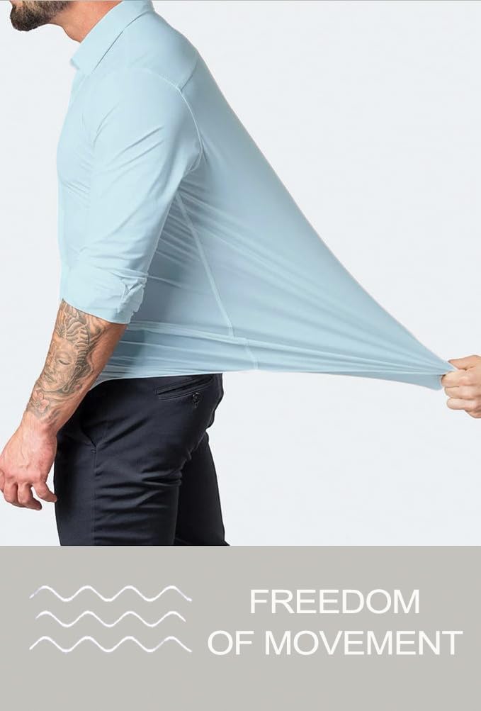 David Slim-Fit Wrinkle-Free Stretch Shirt for Men