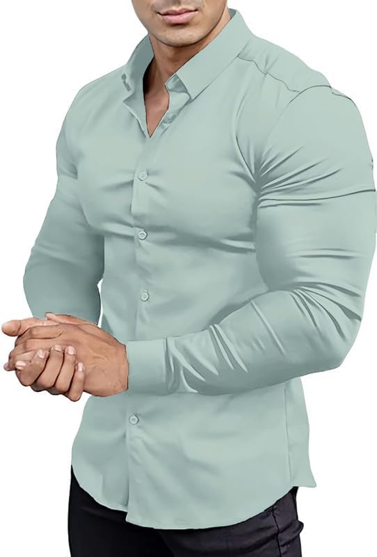 David Slim-Fit Wrinkle-Free Stretch Shirt for Men