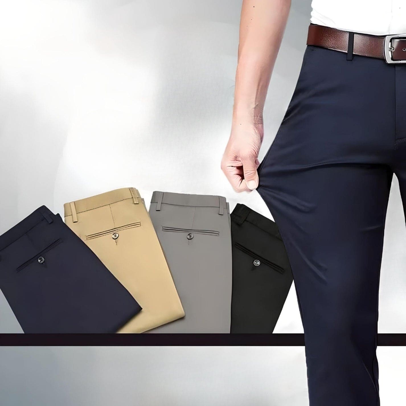 Alex Stretch Pants for Men | Slim Fit, Flexible & All-Day Comfort
