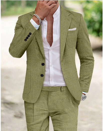 Max Men’s Linen Suit – Lightweight Slim Fit Summer Set