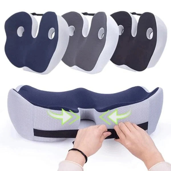 PostureNest Adjustable Memory Foam Seat Cushion