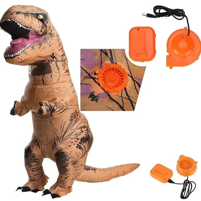 RexRampage™ Inflatable T-Rex Costume (Built-In Blower Fan)