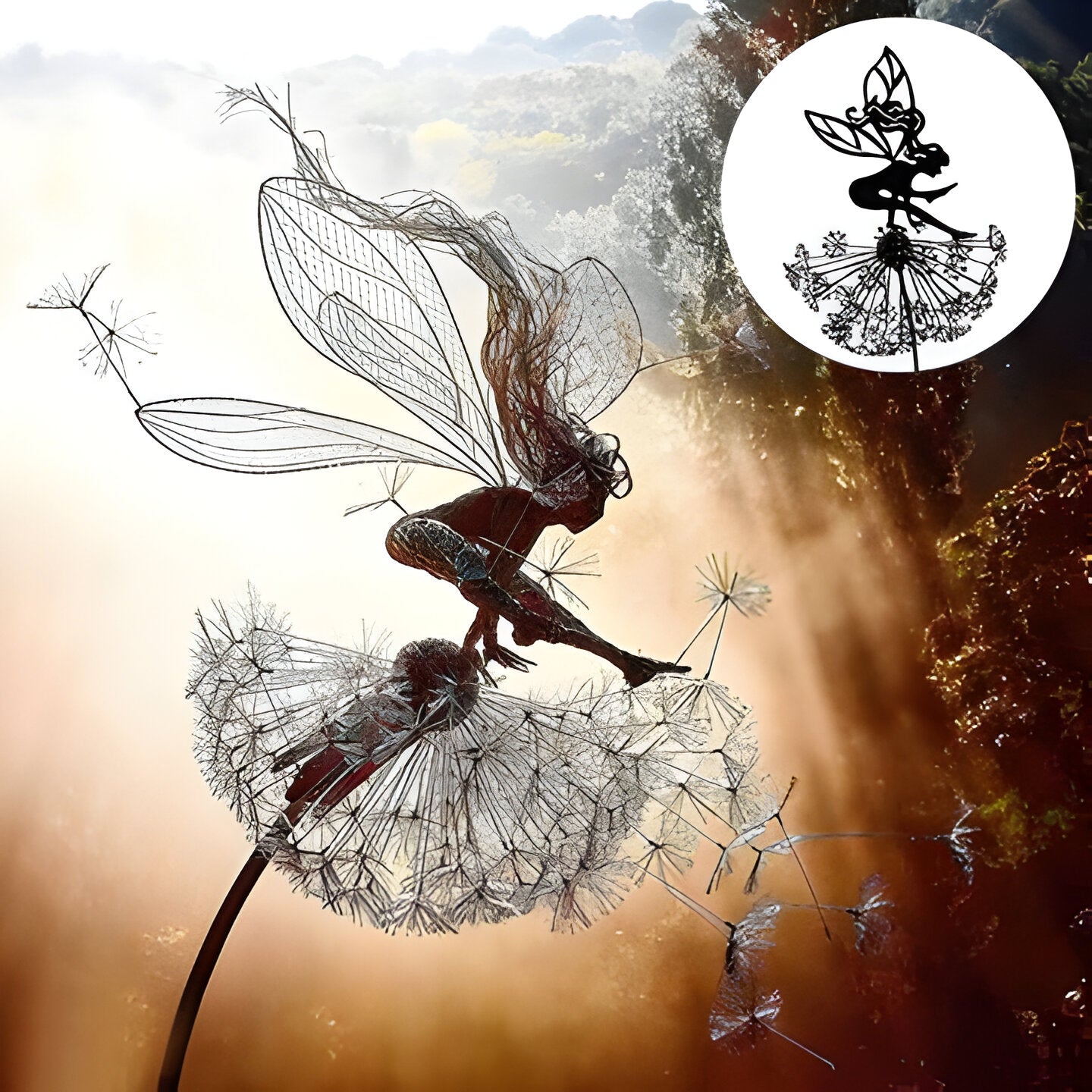 Feen-Stahl-Gartenskulpturen