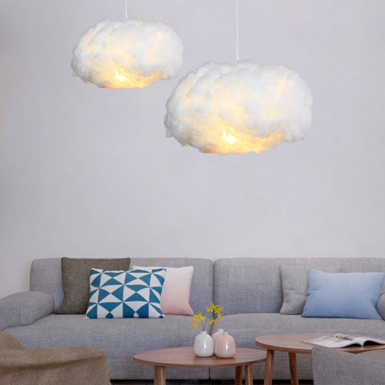 CloudAura – Dreamy Cotton Cloud Chandelier for Soft Ambient Lighting