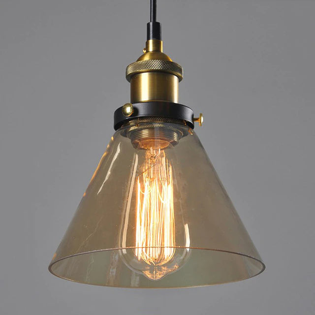 Crystal Glass Pendant Ceiling Light Cylindrical Hanging Lamp